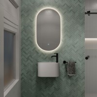 Led Mirrors With Matte White Framed